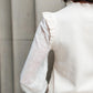 Thrills And Frills Mock Neck Sweater in Ivory