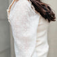 Thrills And Frills Mock Neck Sweater in Ivory