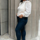 Thrills And Frills Mock Neck Sweater in Ivory