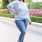 Throw On And Go Top in Gray