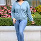 Throw On And Go Top in Teal