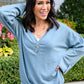 Throw On And Go Top in Teal