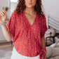 Tie A Bow Top In Red