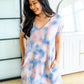 Tie Dye T-Shirt Dress In Pink