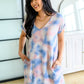 Tie Dye T-Shirt Dress In Pink