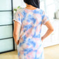Tie Dye T-Shirt Dress In Pink