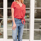 Tie A Bow Top In Red