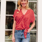 Tie A Bow Top In Red