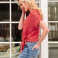 Tie A Bow Top In Red