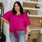 Tied Up With a Bow Top in Magenta
