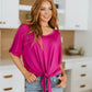 Tied Up With a Bow Top in Magenta