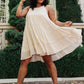 Tiered Halter Dress in Natural