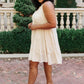 Tiered Halter Dress in Natural