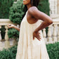 Tiered Halter Dress in Natural