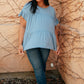 Tiered Top in Denim