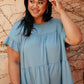 Tiered Top in Denim