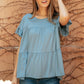 Tiered Top in Denim