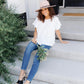 Tiered Top in White