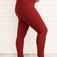 Let's Go Textured Leggings in Burgundy