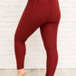 Let's Go Textured Leggings in Burgundy