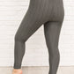 Let's Go Textured Leggings in Charcoal