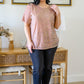 Times Square Sequin Short Sleeve Top In Gold