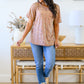 Times Square Sequin Short Sleeve Top In Gold
