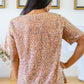 Times Square Sequin Short Sleeve Top In Gold