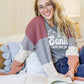 To The Window Graphic V Neck Tee In Gray