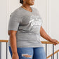 To The Window Graphic V Neck Tee In Gray