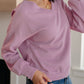 Totally Verified Long Sleeve V-Neck Top