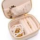 Travel Jewelry Case in Cream Snakeskin