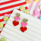 PREORDER: Triple Heart Enamel Dangle Earrings