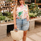 Tropical Rain Sleeveless Top
