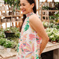 Tropical Rain Sleeveless Top