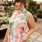 Tropical Rain Sleeveless Top