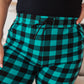 Your New Favorite Joggers in Teal Check