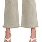 Zenana Acid Wash High Waist Frayed Hem Cropped Jeans - Multiple Colors