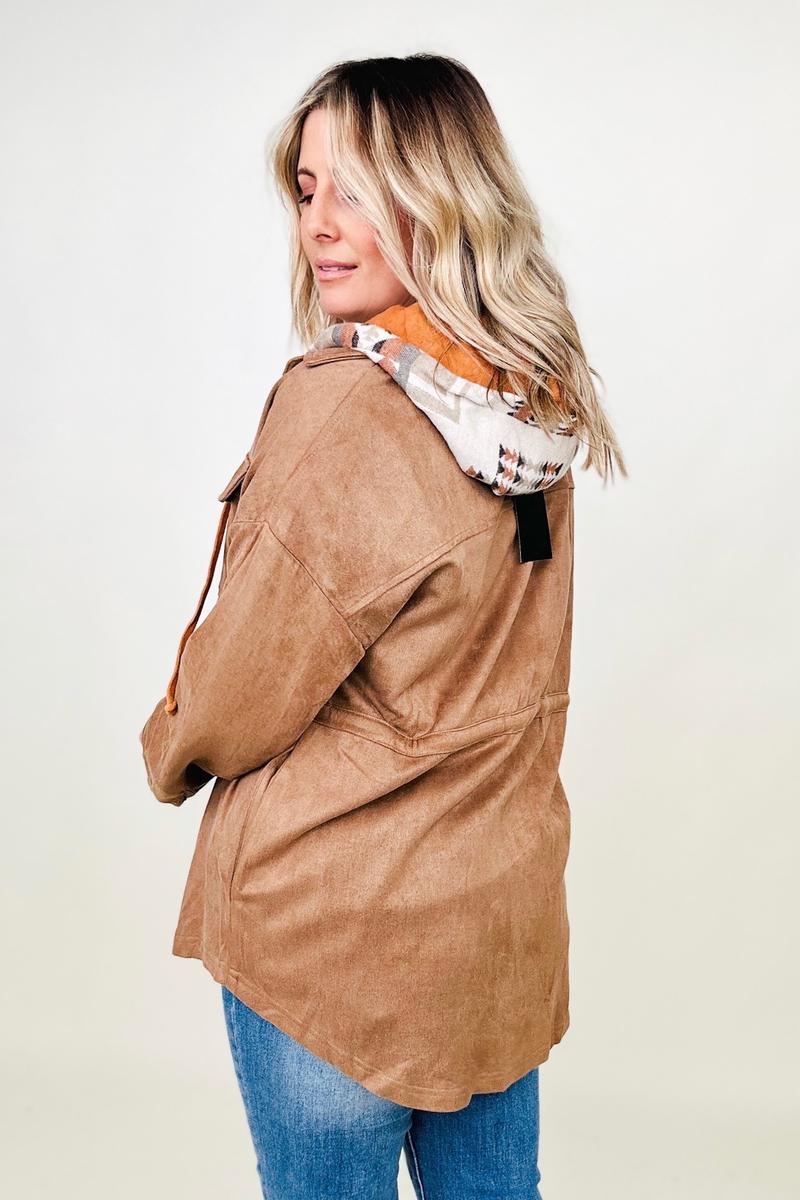 Faux Suede Shirt Jacket - 2 colors