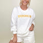 PUMPKIN Graphic Sweatshirt And Shorts Set