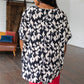 Unforgettable V-Neck Animal Print Blouse in Black