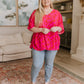 Unforgettable V-Neck Animal Print Blouse