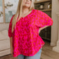 Unforgettable V-Neck Animal Print Blouse