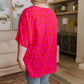 Unforgettable V-Neck Animal Print Blouse