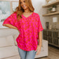 Unforgettable V-Neck Animal Print Blouse