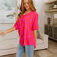 Unforgettable V-Neck Animal Print Blouse