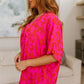 Unforgettable V-Neck Animal Print Blouse