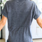 Unmarked Remarks Top in Charcoal