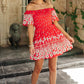Daisy Chains Dress in Red