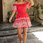 Daisy Chains Dress in Red